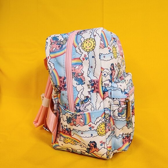 Loungefly My Little Pony Sky Scene AOP Nylon Square Mini Backpack NEW - Picture 4 of 11
